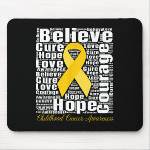 Tapis De Souris Mois de sensibilisation au cancer de l'enfance Cro