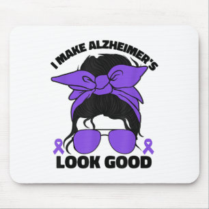 Tapis De Souris Mois de sensibilisation Heimers drôle Femmes Purpl