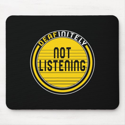 Tapis De Souris Mois De Sensibilisation Sans Écouter Asl Lang (Devant)