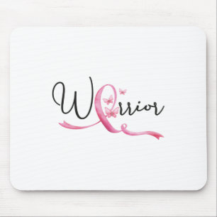 Tapis De Souris Mois du cancer du sein guerrier Papillons rose Rib