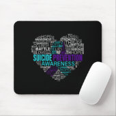 Tapis De Souris Mois numérique de sensibilisation à la prévention  (Avec souris)