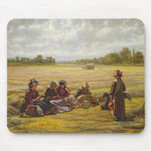 Tapis De Souris Moissonneuses se reposant au soleil, Berkshire,