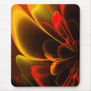 Tapis De Souris Moitié Corolla rouge orange stylisée