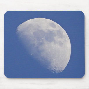 Tapis De Souris Moitié lune dans le ciel bleu