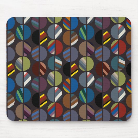 Tapis De Souris Moitié ovale rayée de la Masculine (Devant)