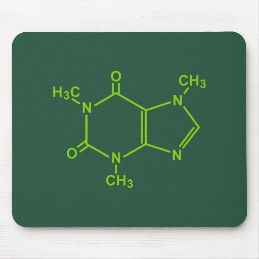 Tapis De Souris Molécule de caféine (Devant)