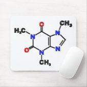 Tapis De Souris Molécule de caféine (Avec souris)
