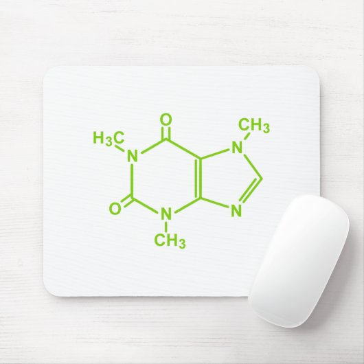 Tapis De Souris Molécule de caféine (Avec souris)