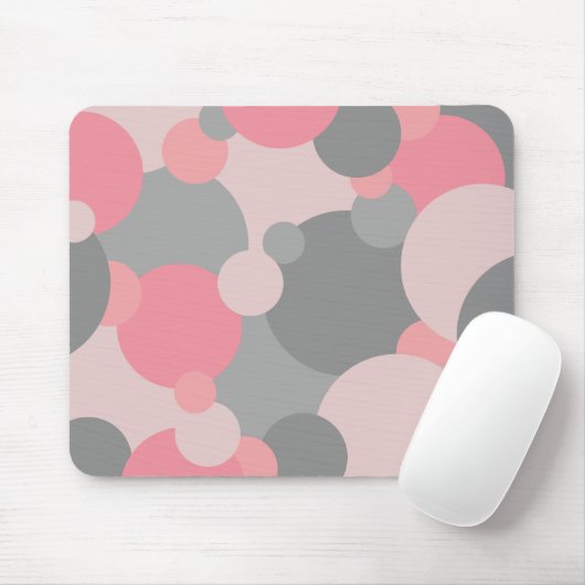 Tapis De Souris Molécules gris rose Pad (Avec souris)