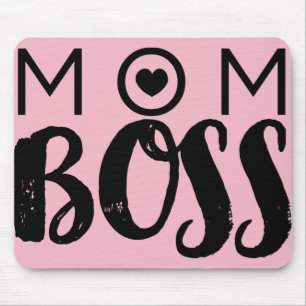 Tapis De Souris MOM BOSS Typographie Moderne Écriture Tendance Élé