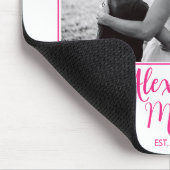 Tapis De Souris Mom Established Pink Script Name Photo  (Coin)