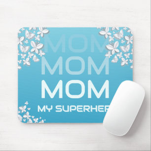 Tapis De Souris MOM Mon Superhero Bleu