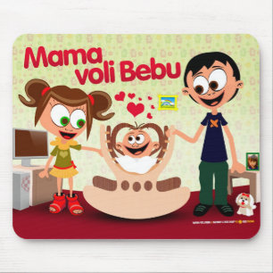 Tapis de souris Mommy Loves Baby (Mama Voli Bebu)