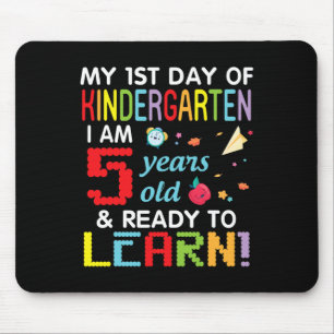 Tapis De Souris Mon 1er jour de maternelle J'ai 5 ans et suis