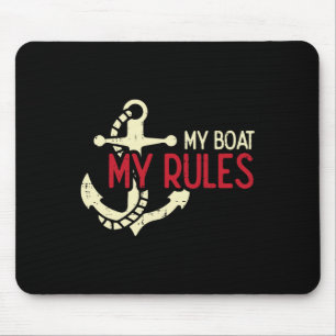 Tapis De Souris Mon bateau mes règles Ancre propriétaire cool mari