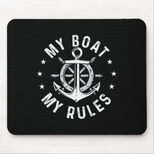 Tapis De Souris Mon bateau mes règles - Bateau de voile capitaine