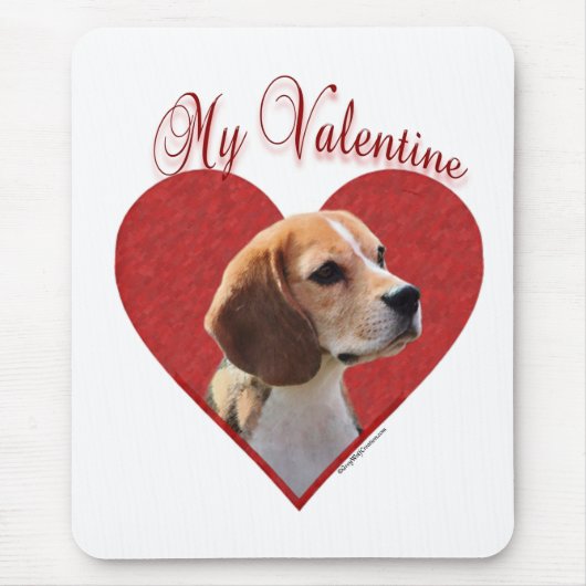 Tapis De Souris Mon Beagle Valentine (Devant)