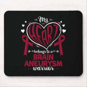Tapis De Souris Mon Coeur Appartient À Un Cerveau Aneurysme Guerri