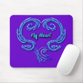 Tapis De Souris Mon coeur Mousepad (pourpre) (Avec souris)