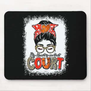 Tapis De Souris Mon coeur sur cette cour Fête des Mères Leopard By