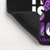Tapis De Souris Mon combat est mon combat Ruban violet de sensibil (Coin)