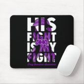 Tapis De Souris Mon combat est mon combat Ruban violet de sensibil (Avec souris)
