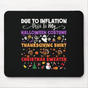 Tapis De Souris Mon costume moche d'Halloween Éffrayant Thanksgivi