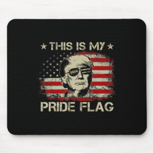 Tapis De Souris Mon Drapeau De Fierté Trump 2024 Drapeau Américain