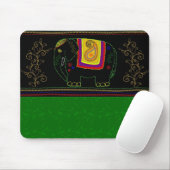 Tapis De Souris Mon éléphant d'Asie - émeraude (Avec souris)