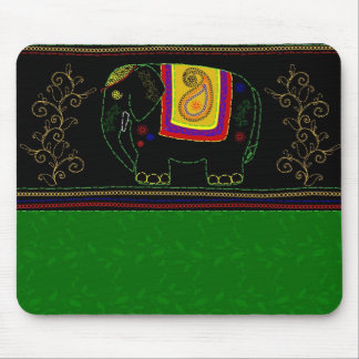 Tapis De Souris Mon éléphant d'Asie - émeraude