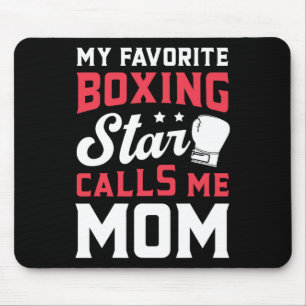 Tapis De Souris Mon Étoile De Boxe Préférée M'Appelle Maman Fête D