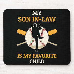 Tapis De Souris Mon Fils En Droit Est Mon Fan De Baseball Enfant F
