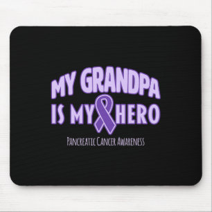 Tapis De Souris Mon grand-père est mon héros Pancréatique Cancer S