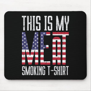 Tapis De Souris Mon Grill De Viande Nous Sert Drapeau Bbq Byrbecue