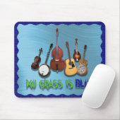 TAPIS DE SOURIS MON HERBE EST BLUE-MOUSEPAD (Avec souris)