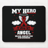 Tapis De Souris Mon Héros Est Maintenant Mon Ange Cerveau Aneurysm (Devant)