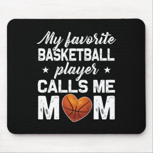 Tapis De Souris Mon Joueur Bysketbyll Favori M'Appelle Maman