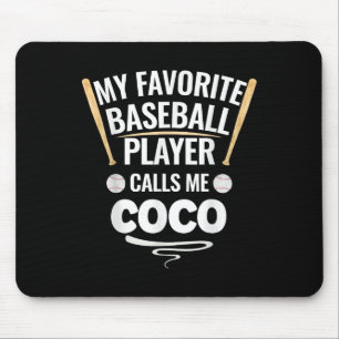 Tapis De Souris Mon Joueur De Baseball Préféré M'Appelle Coco