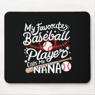 Tapis De Souris Mon joueur de baseball préféré m'appelle Nana Base