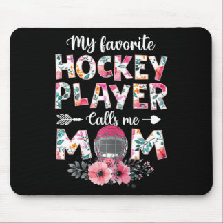 Tapis De Souris Mon Joueur De Hockey Favori M'Appelle Maman Hockey