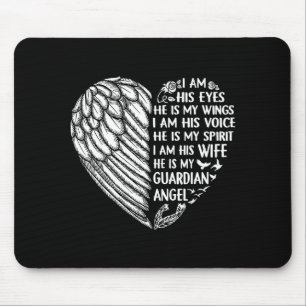 Tapis De Souris Mon mari, mon ange gardien, je suis sa femme