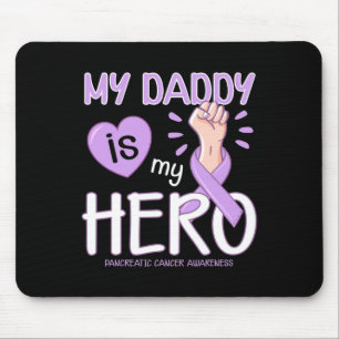 Tapis De Souris Mon papa est mon héros Pancréatic Cancer Awareness