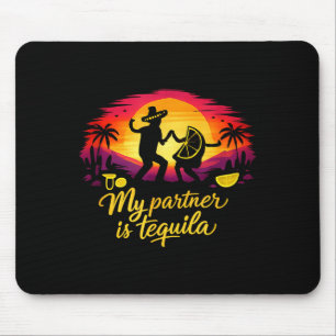 Tapis De Souris Mon partenaire est blague de danse du coucher de s