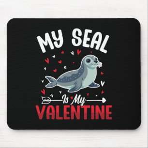 Tapis De Souris Mon phoque est mon Valentin Mignons amateurs d'ani