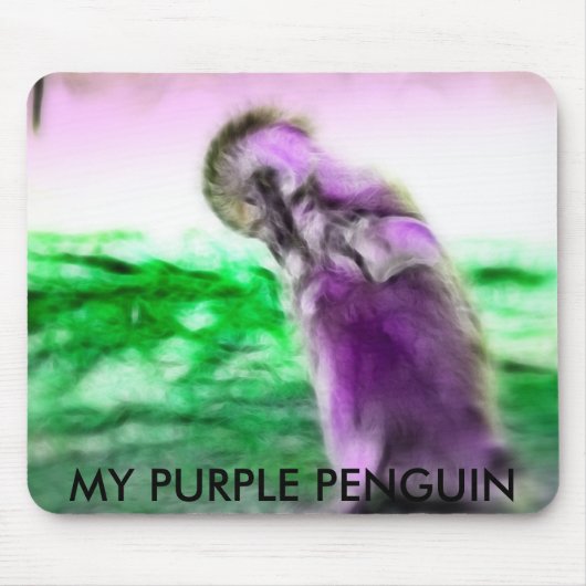 TAPIS DE SOURIS MON PINGOUIN POURPRE (Devant)