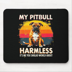 Tapis De Souris Mon Pitbull est Vintage Pitbul Premium