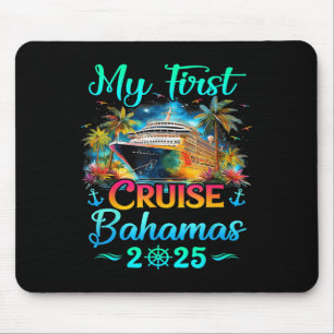 Tapis De Souris Mon premier voyage en croisière Bahamas 2025 en fa
