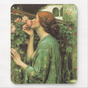 Tapis De Souris Mon Rose doux, ou Âme du Rose par Waterhouse