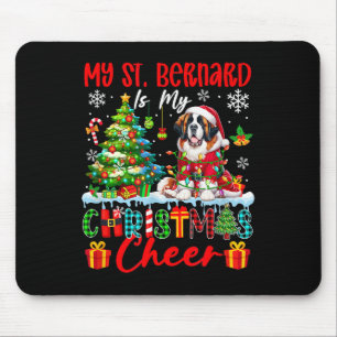 Tapis De Souris Mon St-Bernard est ma joie de Noël T-shirt drôle d