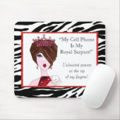 Tapis De Souris "Mon Téléphone Portable Est Mon Scepter Royal !" (Avec souris)